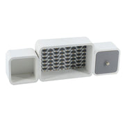 Estante de madera Artemide 2 compartimentos + 1 cajón rectangular cm49,5x7,8h16,5