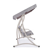 Mecedora tres plazas en acero Ivory GRELY 190x120x h185 cm