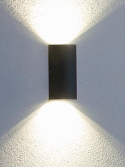 Lámpara de pared de aluminio fundido con difusor de vidrio transparente - Luz cálida - 12W - 683 lúmenes grafito