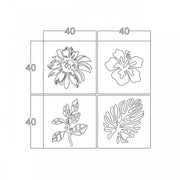 Decoración de pared abstracta negra 40 x 40 x 4 cm