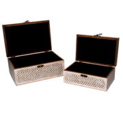 Caja madera blanqueada rectangular 1-2 cm30x20h14