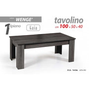 Mesa de centro gris para sala de estar cm 100 x 50 x 40 h