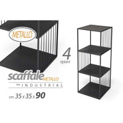 Diseño de estante de metal negro Muebles para el hogar CM 35 x 35 x 90 H