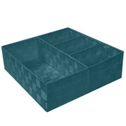 Cajón cuadrado poliéster verde agua cm32x32h10