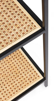 Librería en forma de acero con cuatro estantes Antracita ELYOT 85,5x25,5x h131 cm