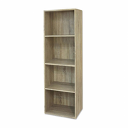 Biblioteca de madera 4 estantes Rovere Stfel L 40 x H 29 x H 132 cm
