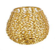 4x P. Candela Dania Oro S - Velas decorativas de oro en forma de cilindro