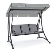 Mecedora de acero tres plazas Antracita GRELY 190x120x h185 cm