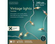 Lámparas vintage LED con efecto parpadeo de 8 funciones L 2390 cm