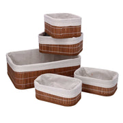 Cajón bambú + cajón bambú 1-2 2 piezas cm 36x26h12