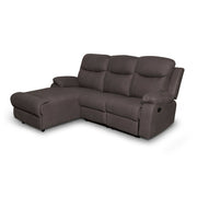 Sofá con península izquierda Chicago ranger 01 con sillón reclinable 222x166x100
